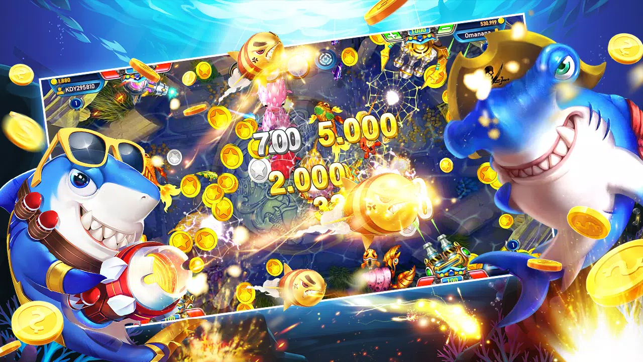 หน้าจอเกมยิงปลาบรรยากาศใต้ทะเลของ ko789
